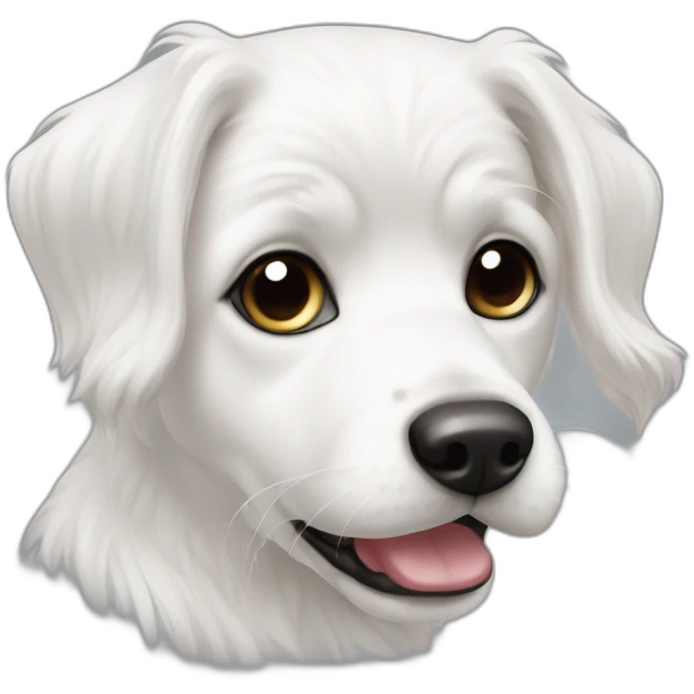  white maltesse with black ear emoji
