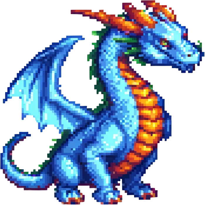 fiery blue dragon emoji