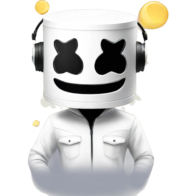 Marshmello DJ playing live emoji