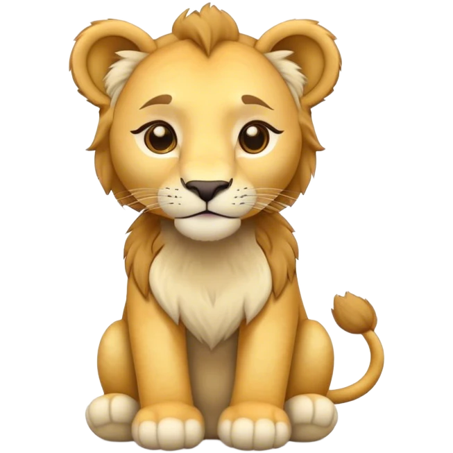 Cuddly soft toy fluffy lioness emoji