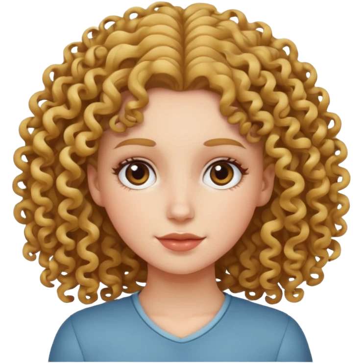 white girl with curly hair emoji