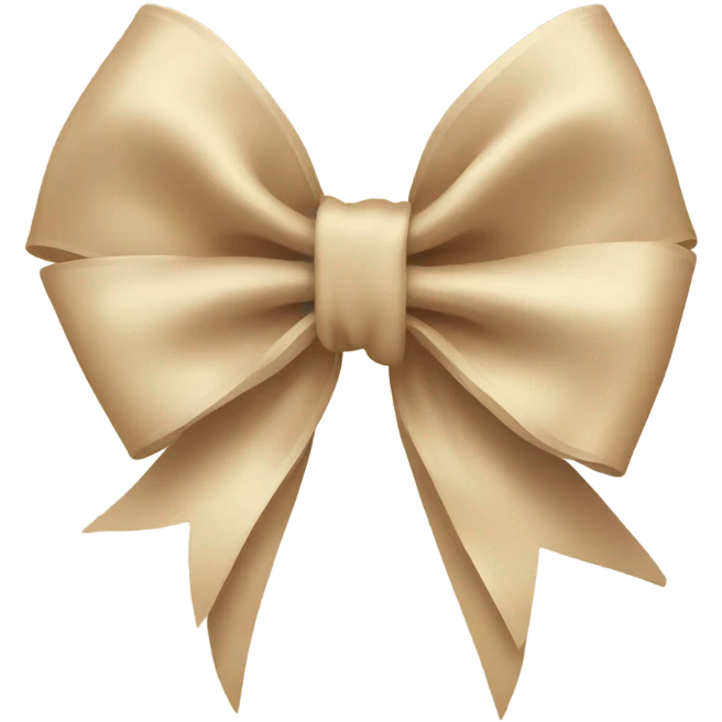 Beige bow emoji