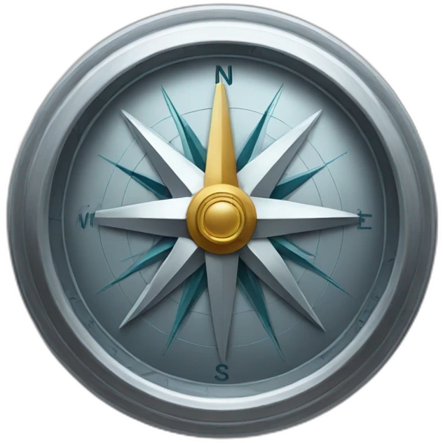 silver compass emoji