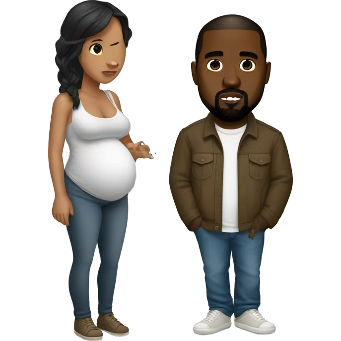 Kanye west pregnant emoji