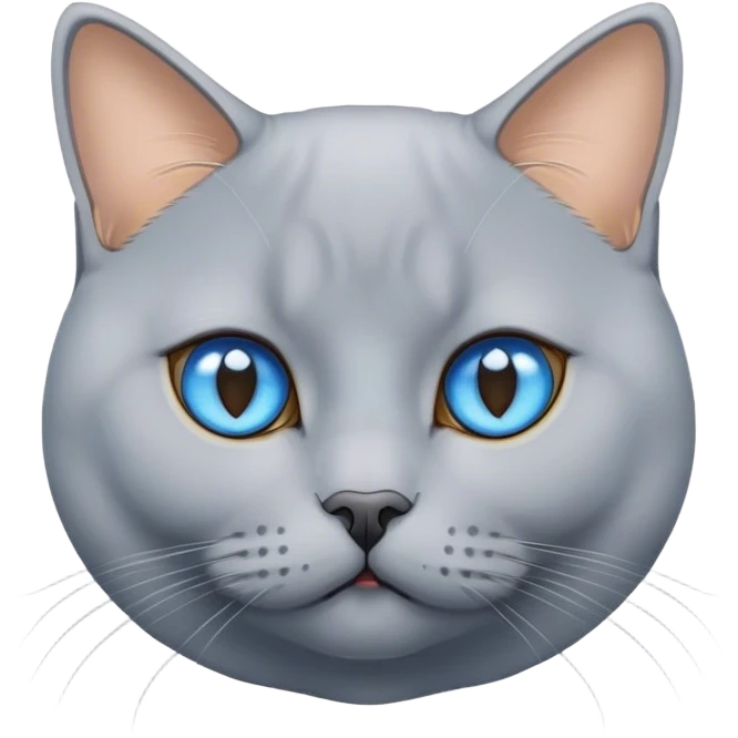 Blue golden british shorthair cat with blue eyes emoji