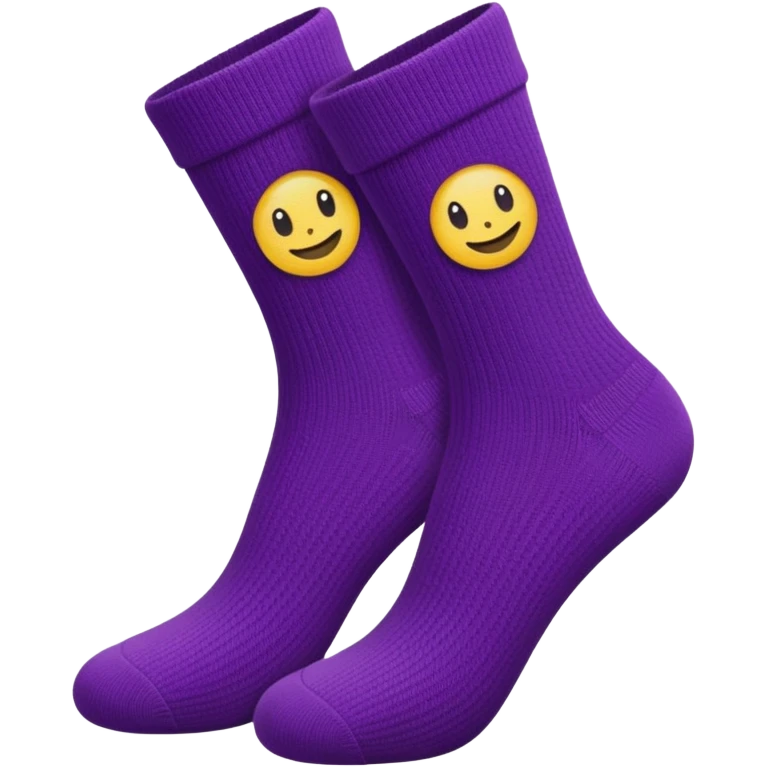 non slip socks purple emoji