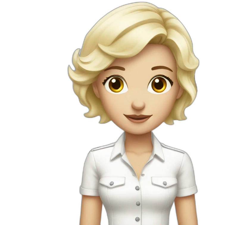 cute blonde girl in a white BMW emoji