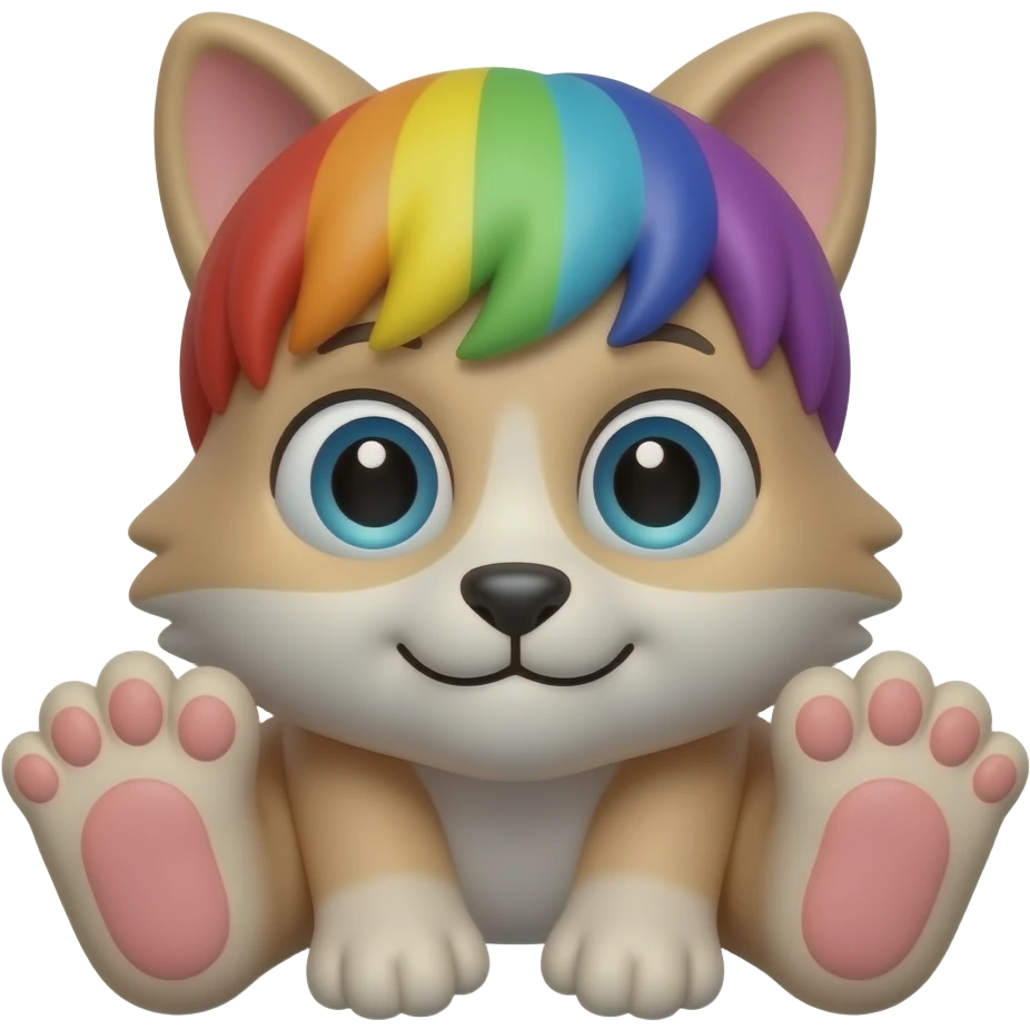10 year old furry feet fetish 3d emoji with furry gay face rainbow hair with feet emoji