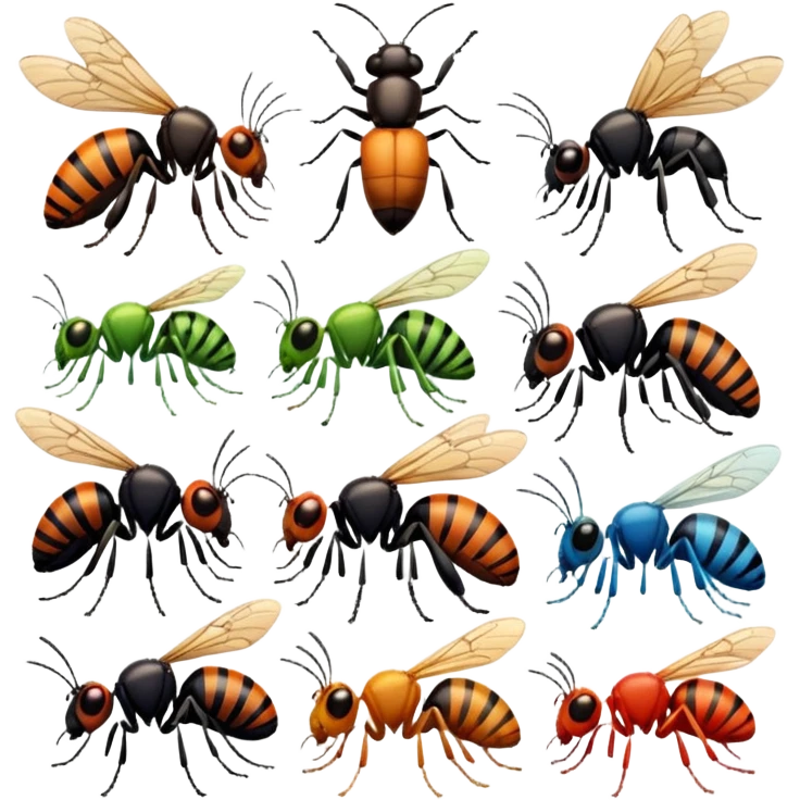 bunch of insects emoji
