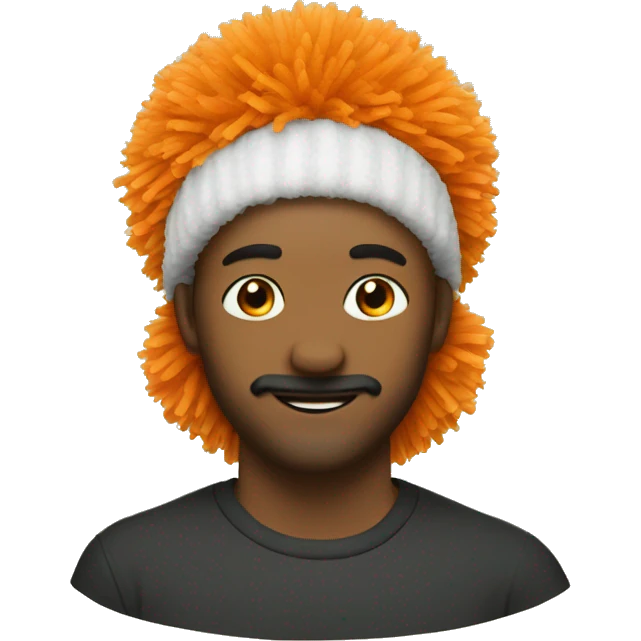 orange pom poms emoji