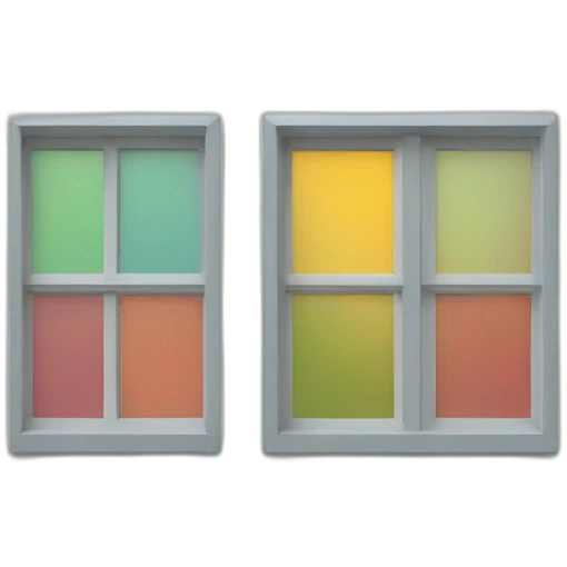 3 areas forming a colored windows emoji
