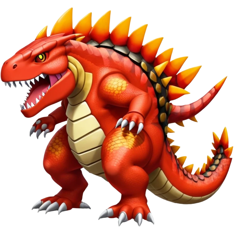 Shiny Exotic Colorful Groudon-Fakémon-hybrid-creature (full body)  emoji