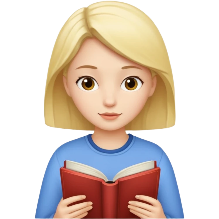 girl reading a book emoji