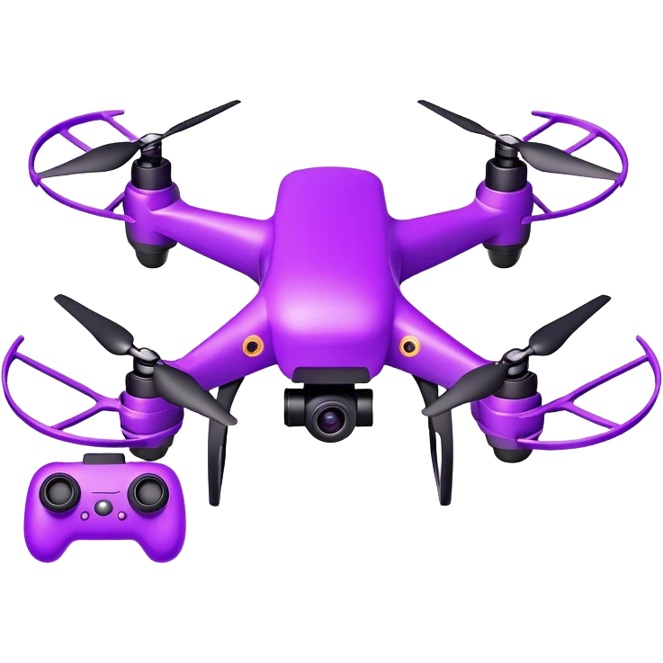 purple drone with camera emoji
