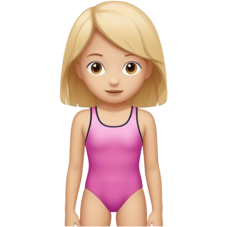 A girl wearing a school swimsuit emoji