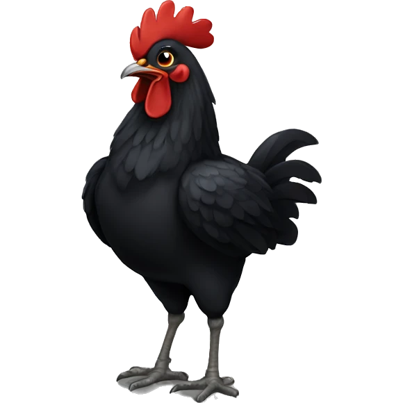 black chicken emoji