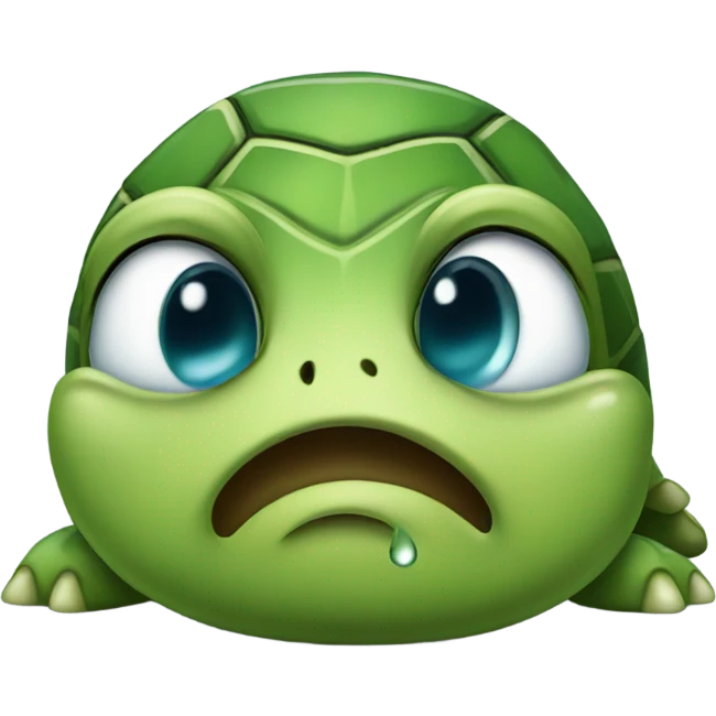 Crying turtle emoji