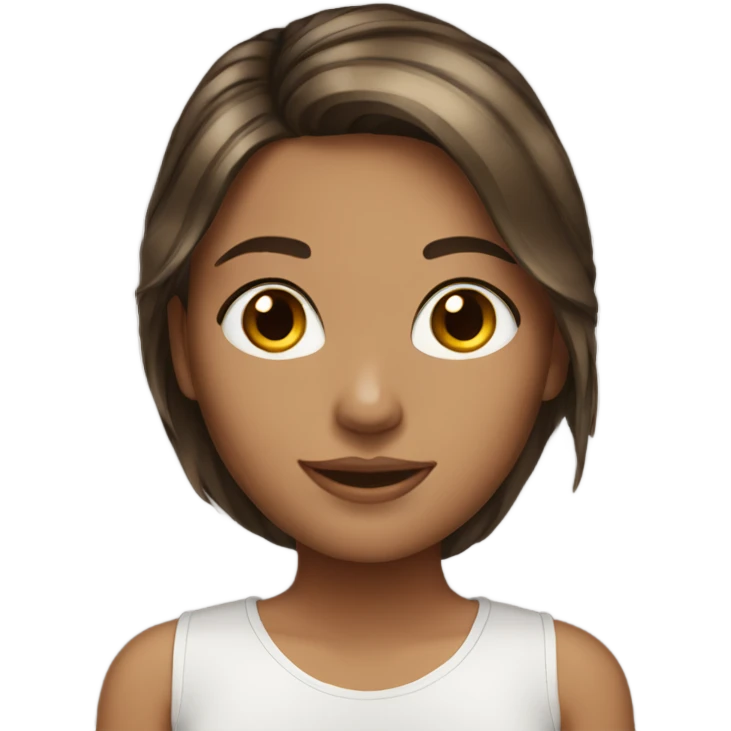 Brunette girl with highlights  emoji