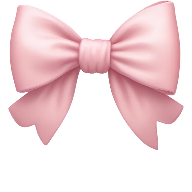 pastel pink bow emoji