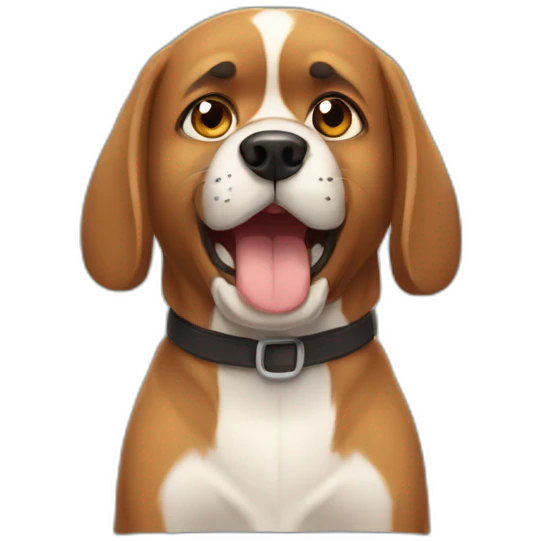 A dog verse angry emoji