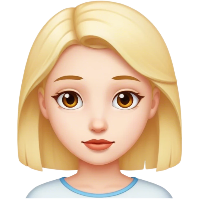 Girl with no mouth emoji
