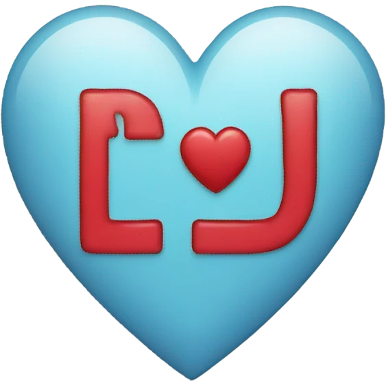 A heart with a L in the middle￼ emoji