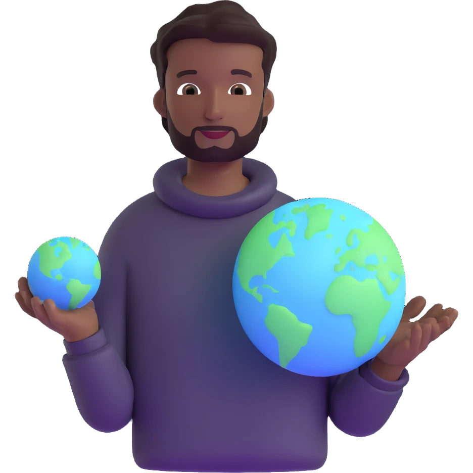 godlike man holding the Earth, glowing aura emoji