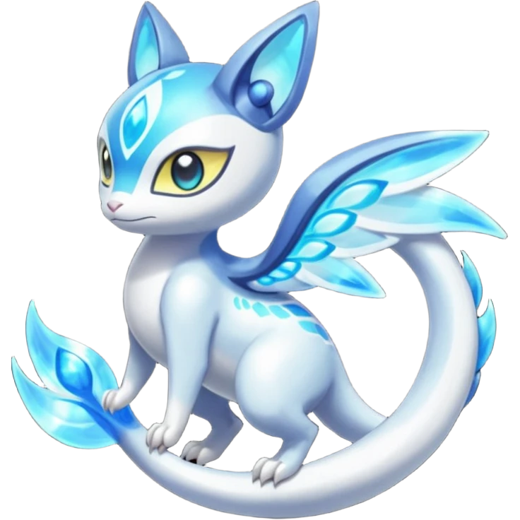 Angelic Divine Bioluminescent Translucent Luminescent Diaphanous Shiny Colorful Meloetta-Latias-Veemon-Peppercat-Wargreymon-Protogen-Fakémon-fusion-hybrid-creature emoji