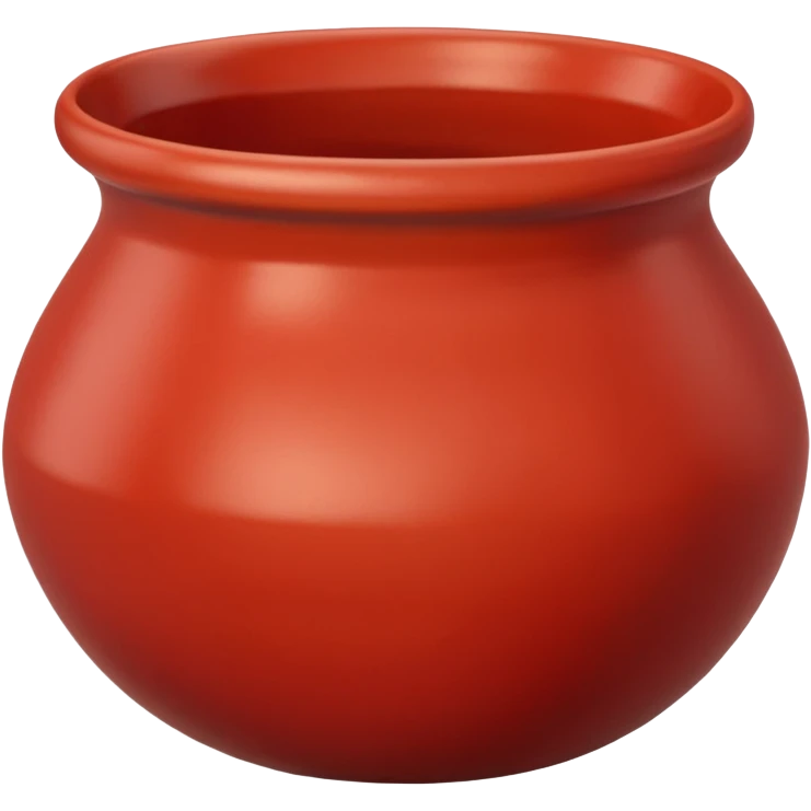 Clay Pottery Bowl red emoji