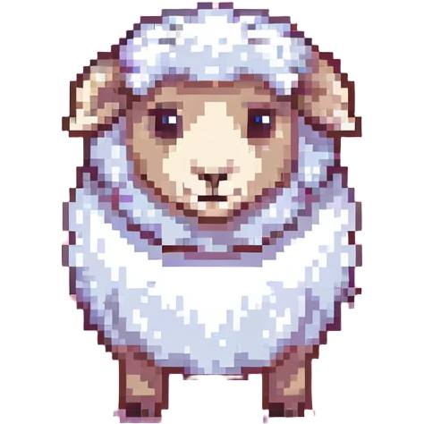 cute fluffy pink sheep emoji