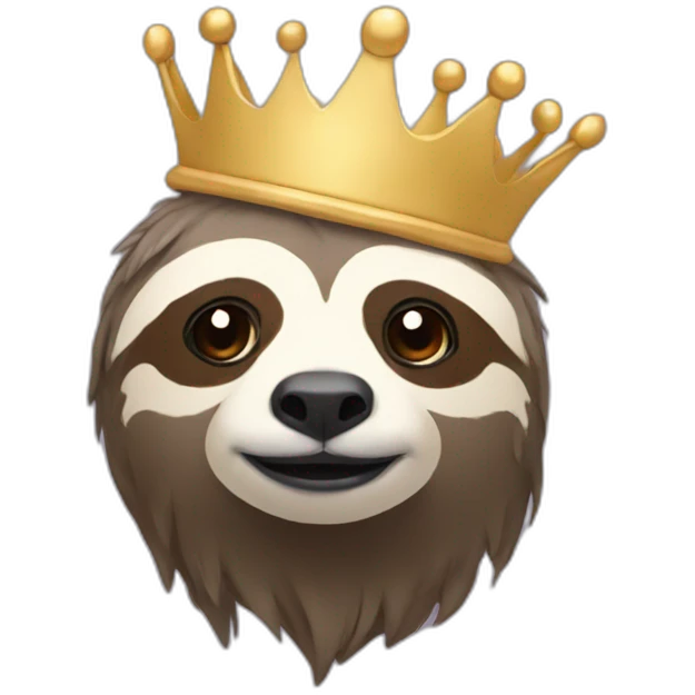 create a sloth with crown emoji. emoji