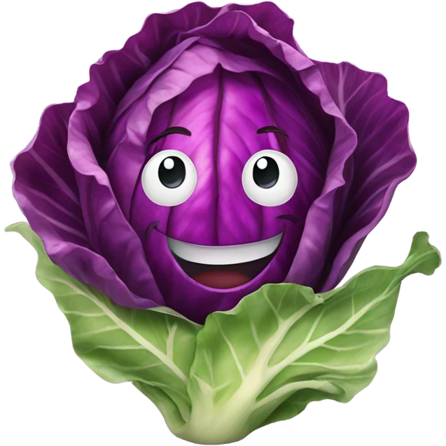 red cabbage smiling emoji