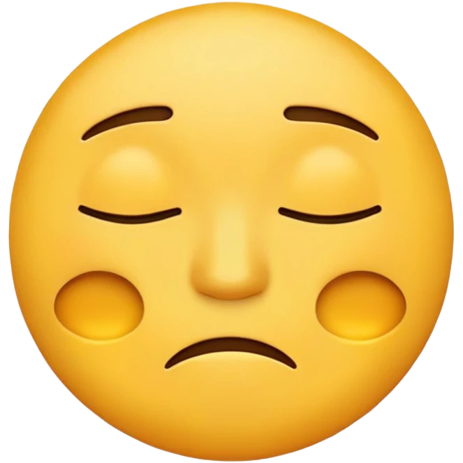 Annoyed yellow emoji circle face emoji