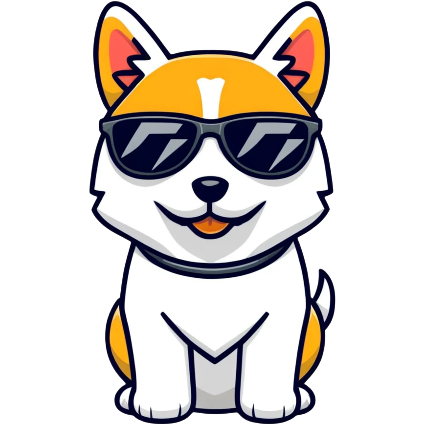 dog with sunglasses emoji