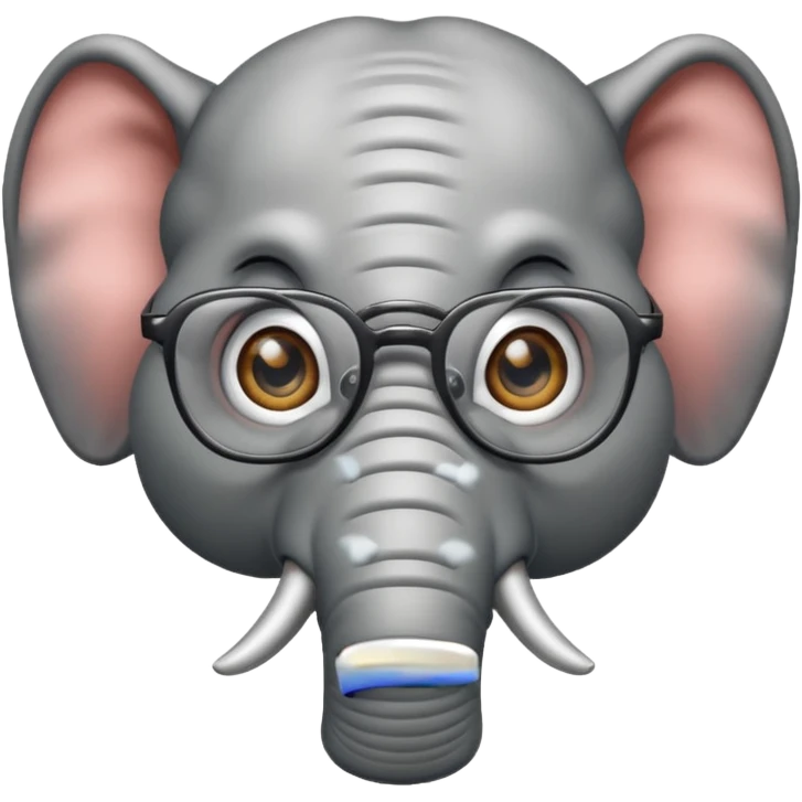 elephant wtih glasses emoji