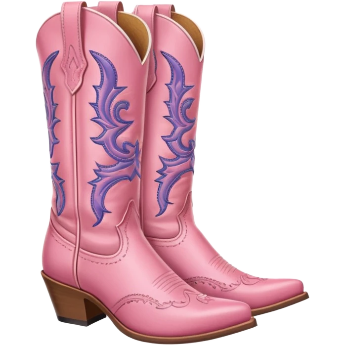Pink cowboy boots emoji