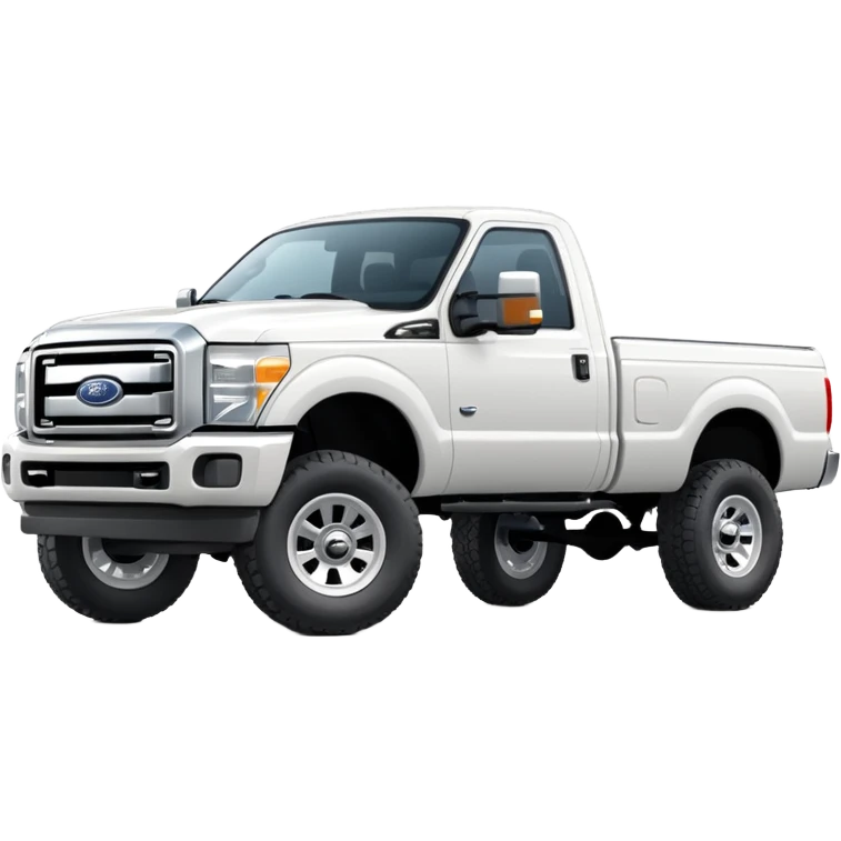 White Ford F250 emoji