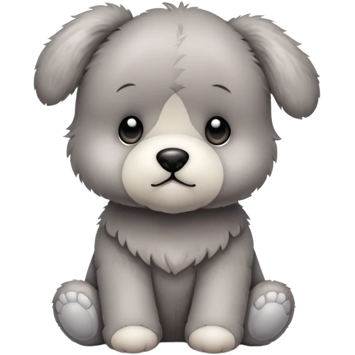 Gray Teddy puppy emoji