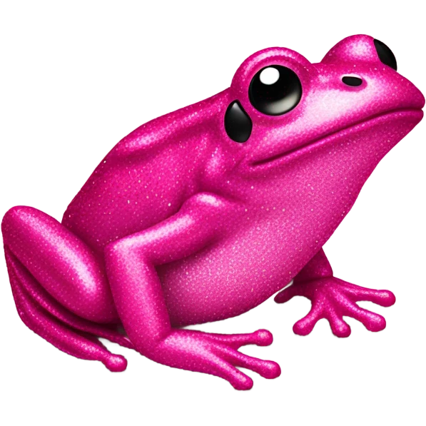 Hot pink glittery frog  emoji
