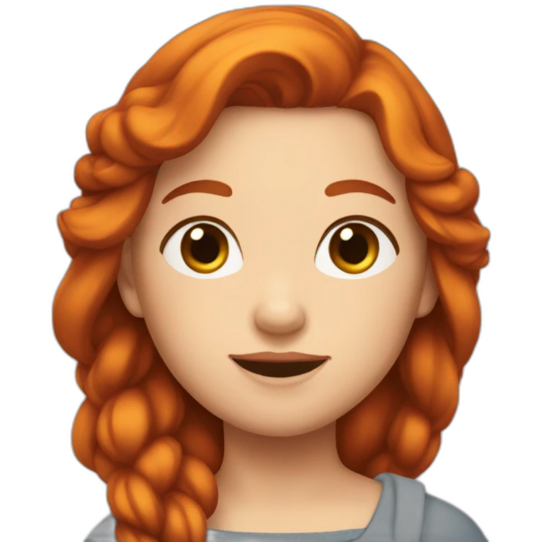 Fille rousse emoji