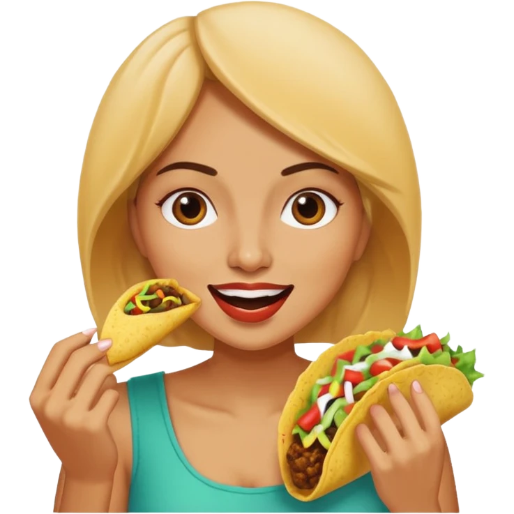 woman eating taco  emoji