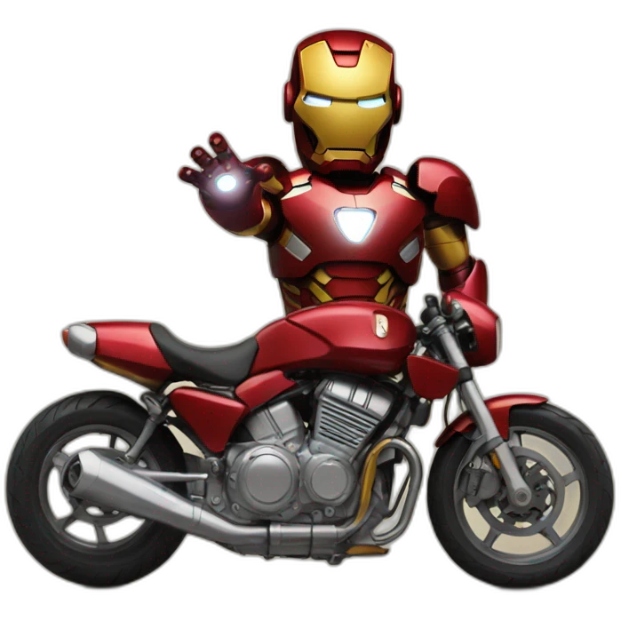 Iron man on a bike emoji