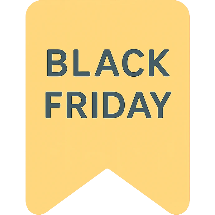 Black Friday.Ribbon  emoji