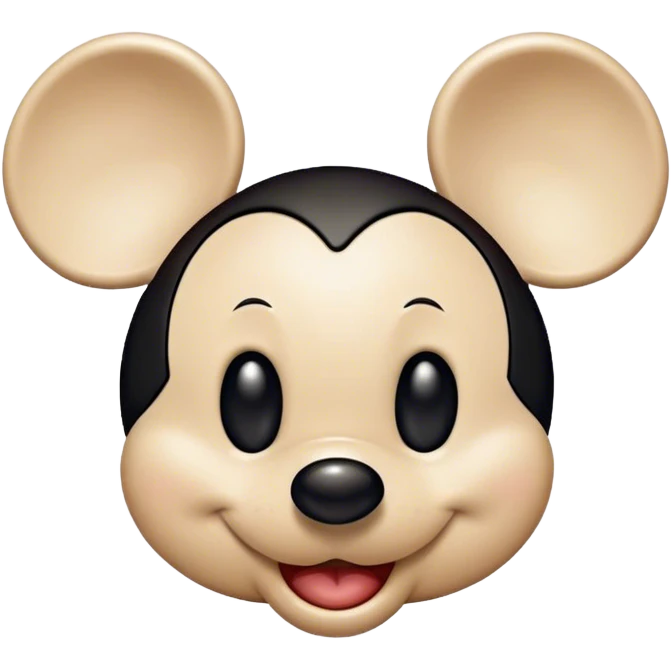 Cross eyed micky mouse, doing a kissy face emoji