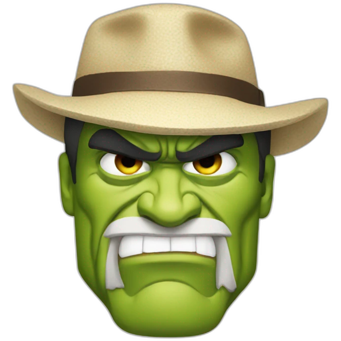 Hulk hogan wearing a hat emoji