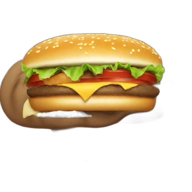 Chat qui mange un burger  emoji