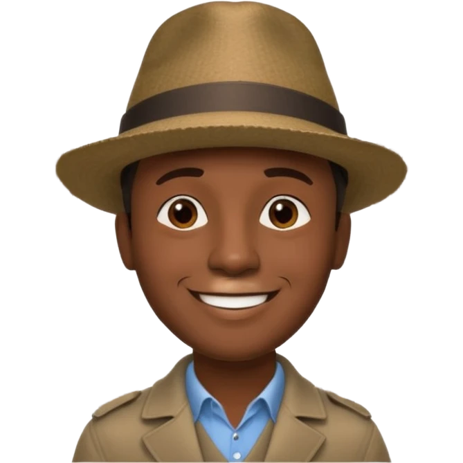 Homme. Créole réunionnais avec chapeau Tour Eiffel  emoji