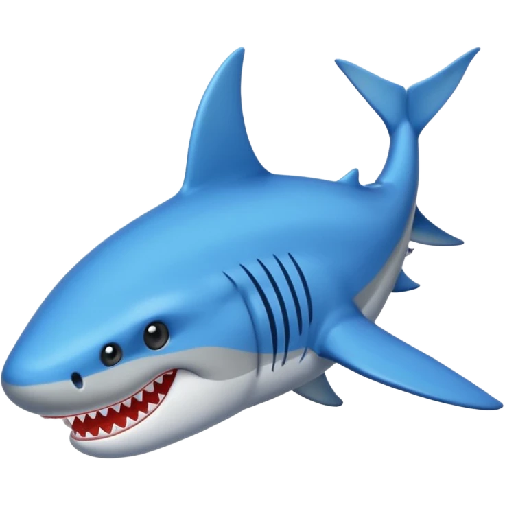 Haz a un tiburón con tenis azules emoji