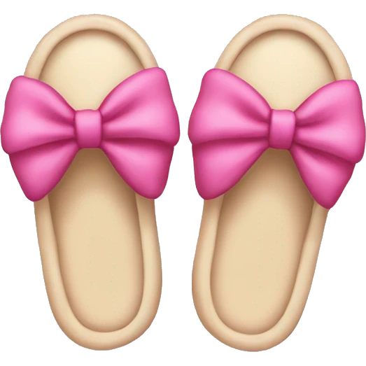 slippers with pink bow emoji