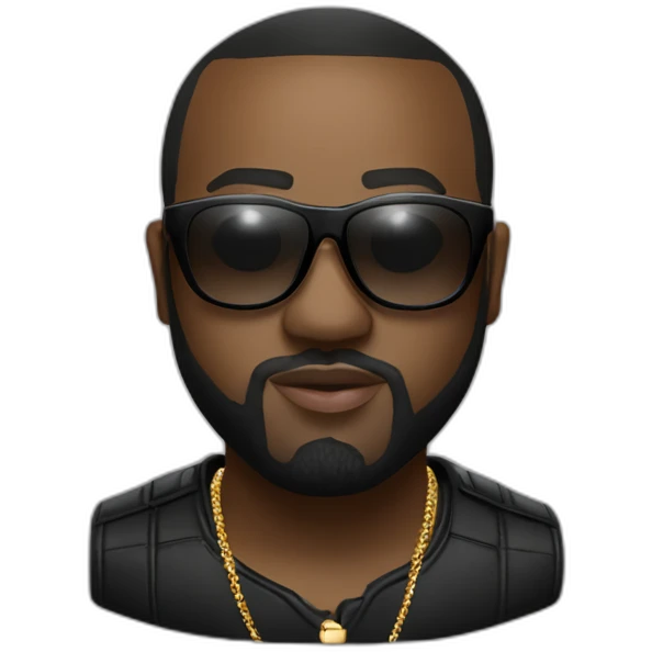 Maitre Gims lunette noir emoji